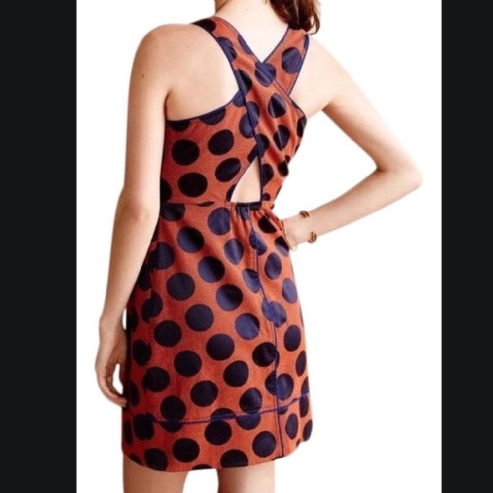 ANTHROPOLOGIE MAEVE ROKIN POLKA DOT DRESS